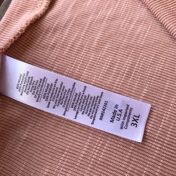 LuLaRoe Christy T Pastel Rose Ribbed NEW NWT 3XL - Picture 5 of 6